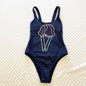 Aerie Neon Ice Cream One Piece Cheeky Swimsuit